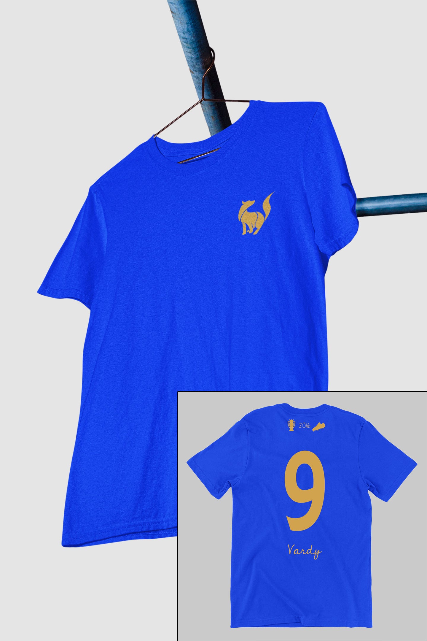 Jamie Vardy Leicester Tribute Blue Tee