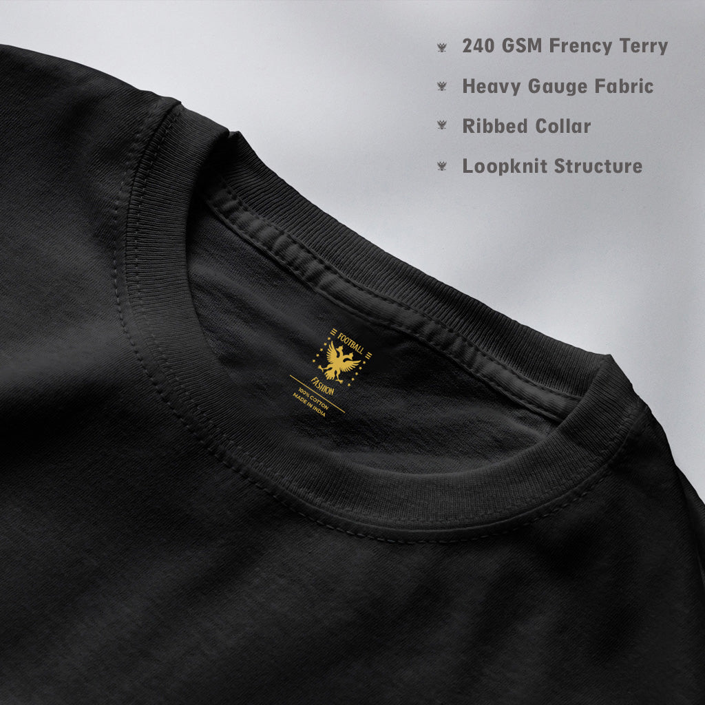CR7 Los Blancos Tribute Black Oversized Tee