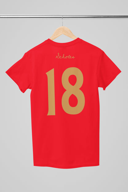 Paul Scholes Hall of Fame Tribute Red Tee