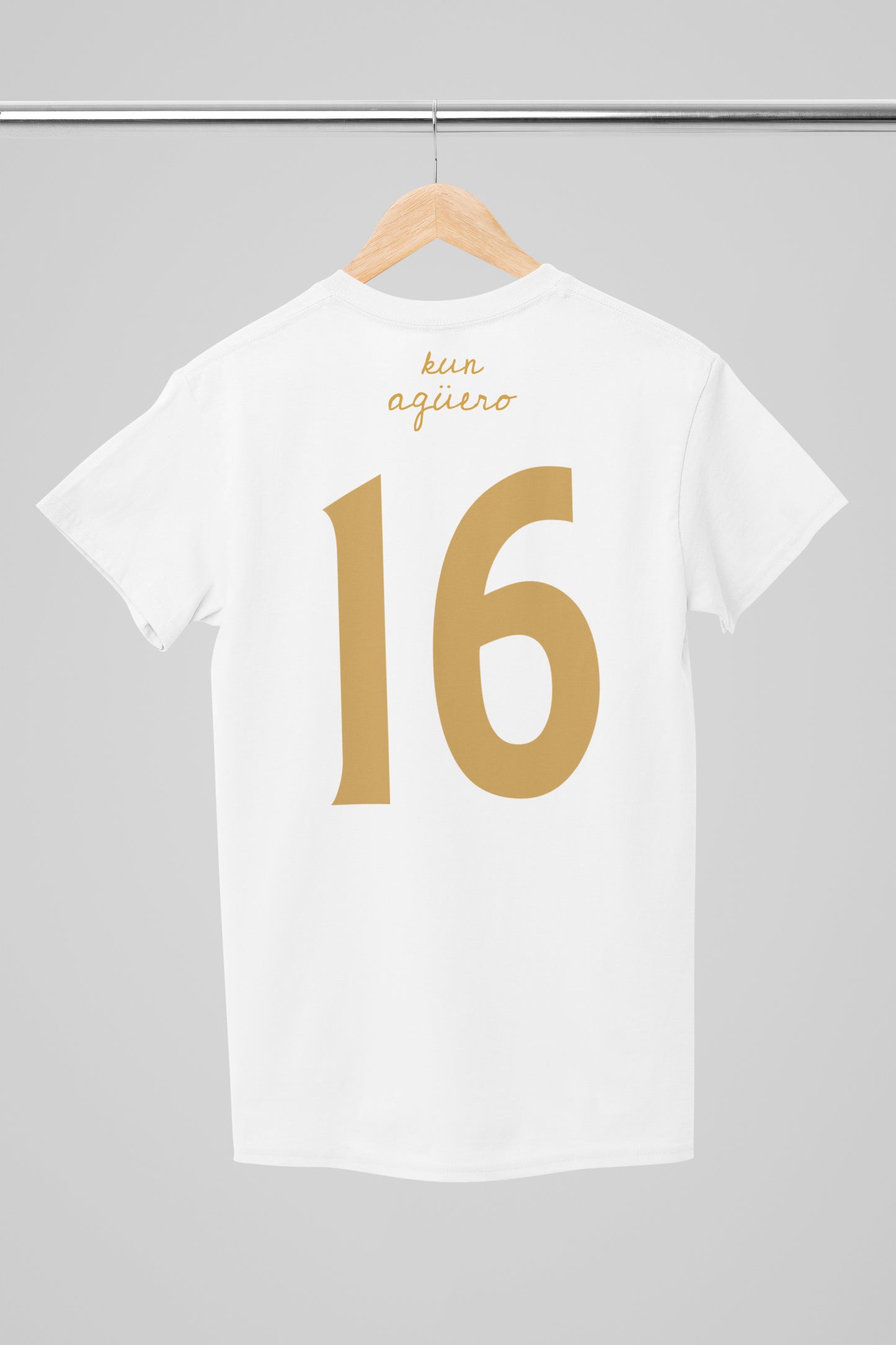 Kun Aguero Hall of Fame Tribute White Tee