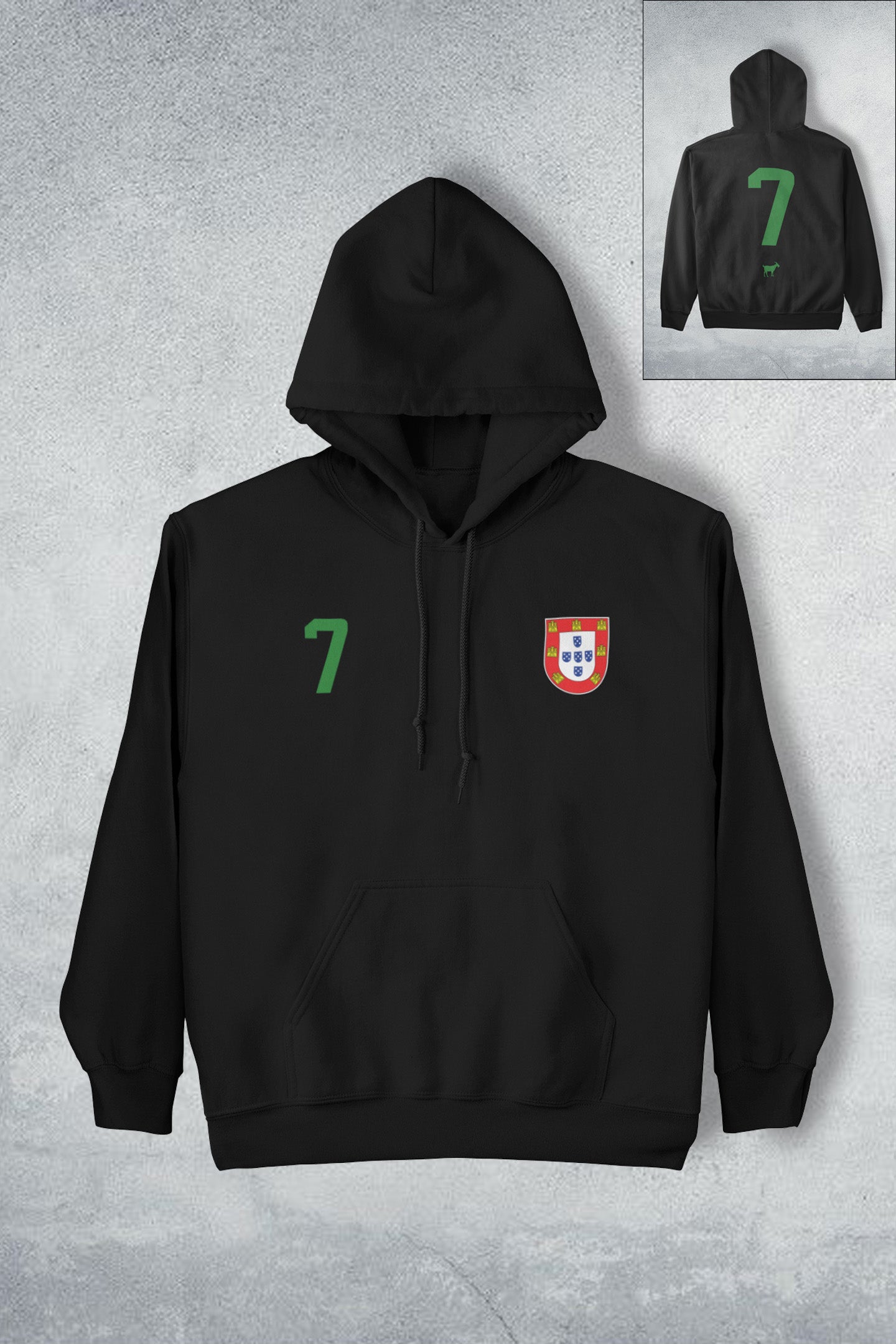 A Selecao CR7 G.O.A.T Black Hoodie