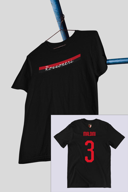 Rossoneri Maldini Tribute Black Tee