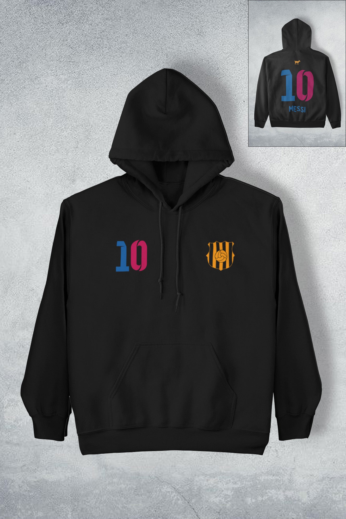 Messi Blaugrana G.O.A.T Black Hoodie