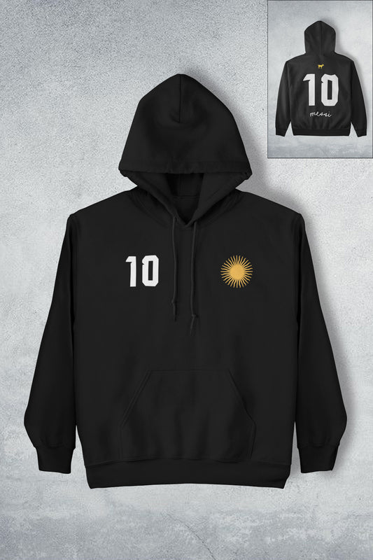 Messi Argentina G.O.A.T Black Hoodie