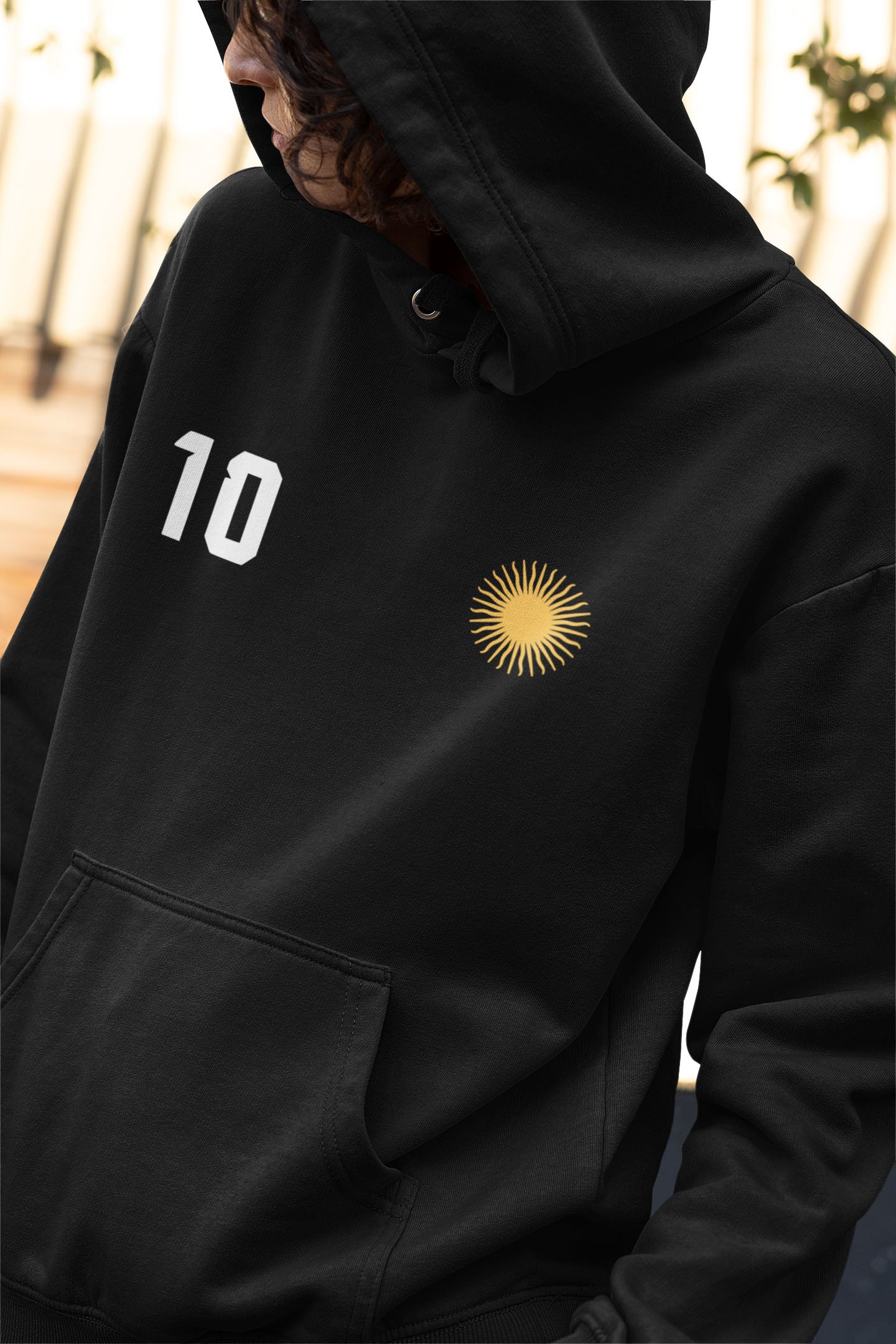 Messi Argentina G.O.A.T Black Hoodie