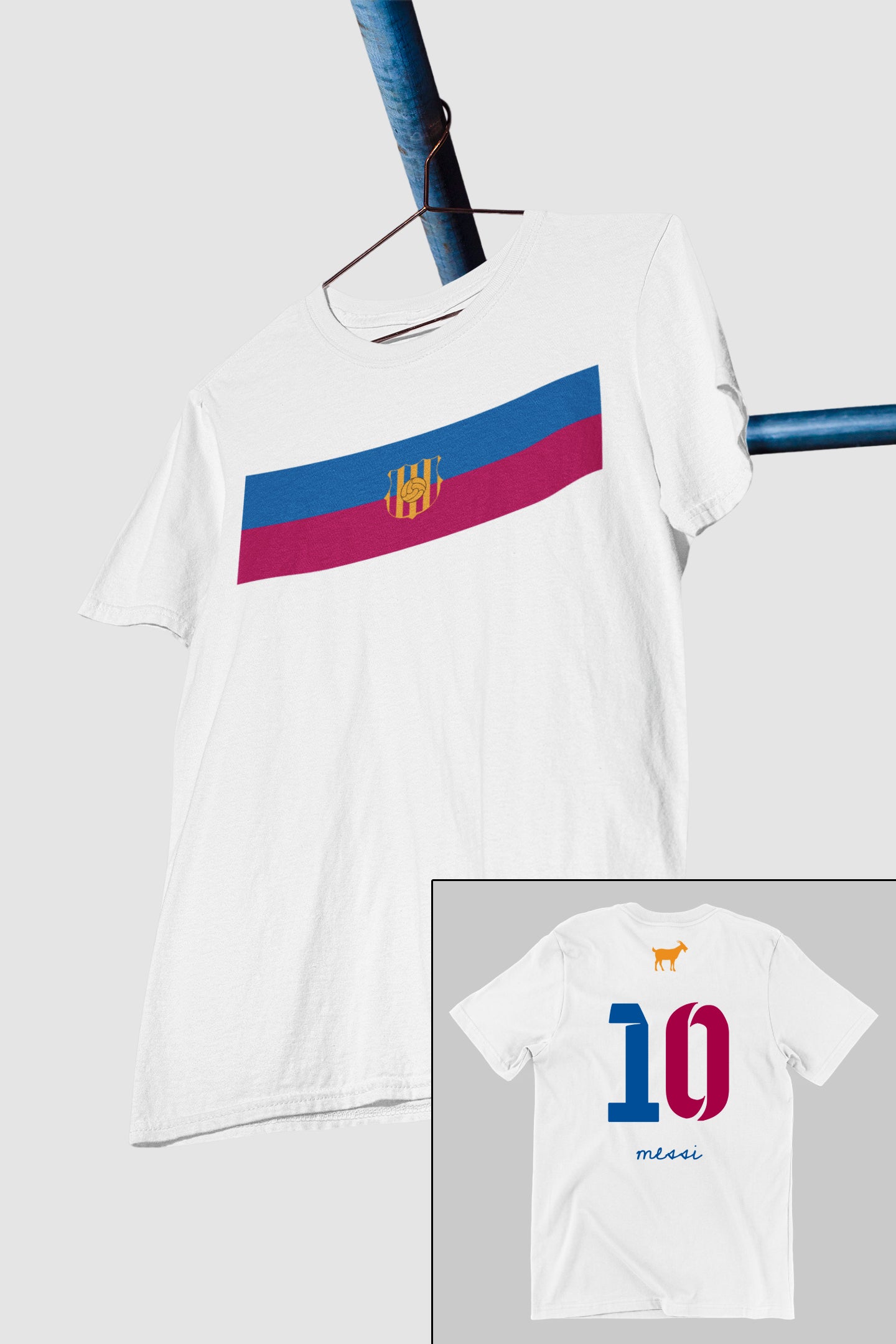 The Blaugrana Messi G.O.A.T Tribute White Tee